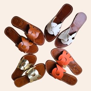claquettes en cuir marocaines
