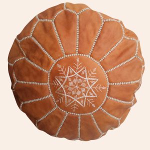 pouf marocain noir