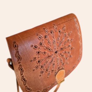 sac bandoulière camel motif oriental