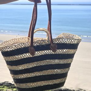 sac de plage osier noir
