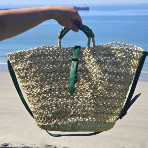 sac plage osier vert